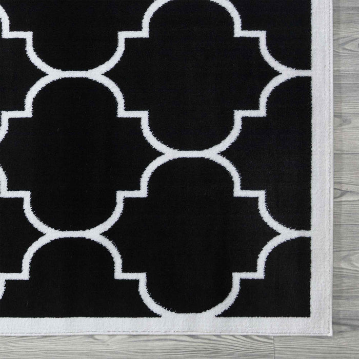 Trendy Border Trellis Rug V2 - Black