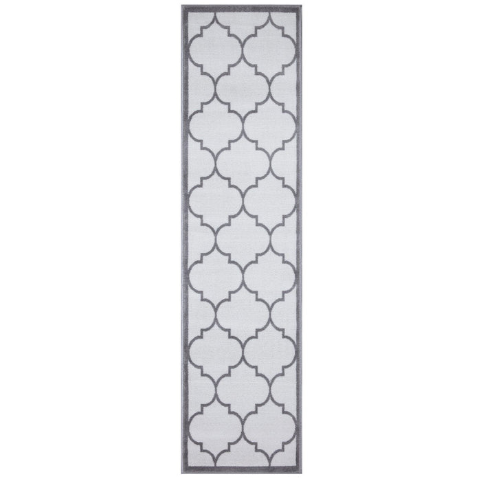 Trendy Border Trellis Rug V3 - White