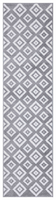 Trendy Diamond Trellis Rug - Grey