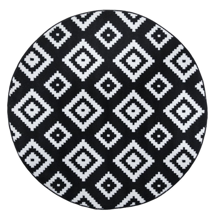 Trendy Diamond Trellis Rug V2 - Black