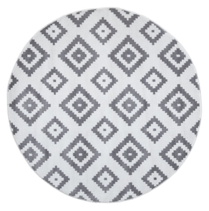 Trendy Diamond Trellis Rug V3 - White