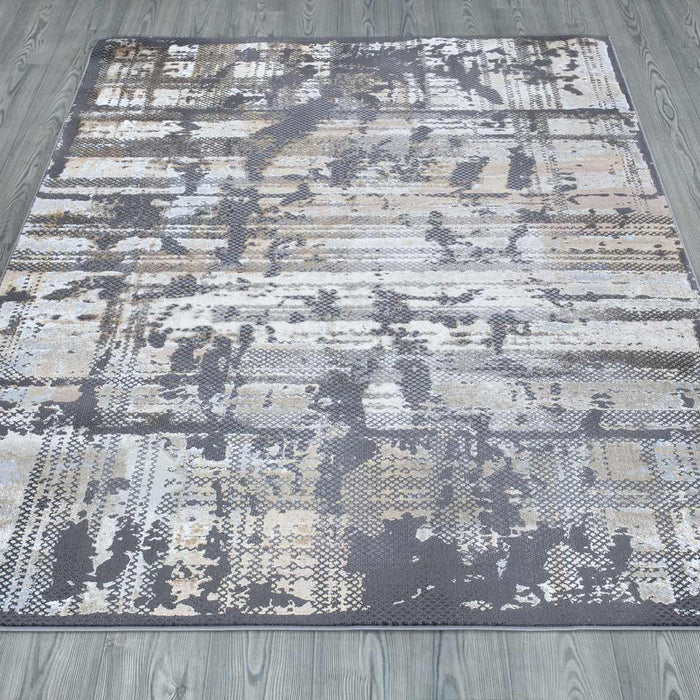 Velar Abstract Design Rug (V1) - Grey