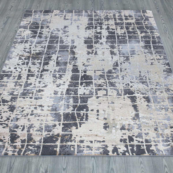 Velar Abstract Design Rug (V2) - Grey