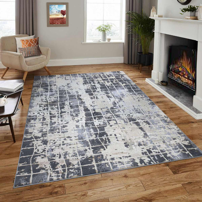 Velar Abstract Design Rug (V2) - Grey