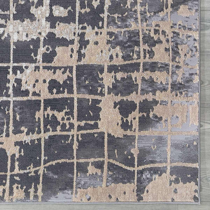 Velar Abstract Design Rug (V2) - Grey