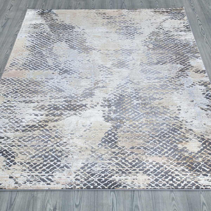 Velar Abstract Design Rug (V3) - Grey