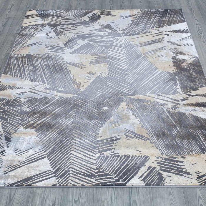 Velar Leaf Rug - Grey