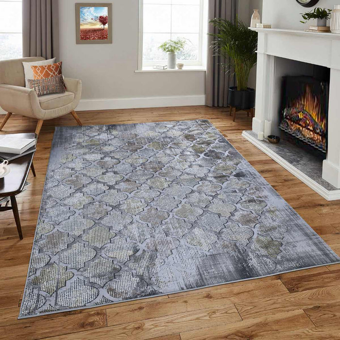 Velar Moroccan Design Rug - Grey