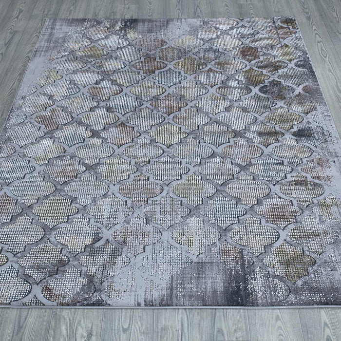 Velar Moroccan Design Rug - Grey