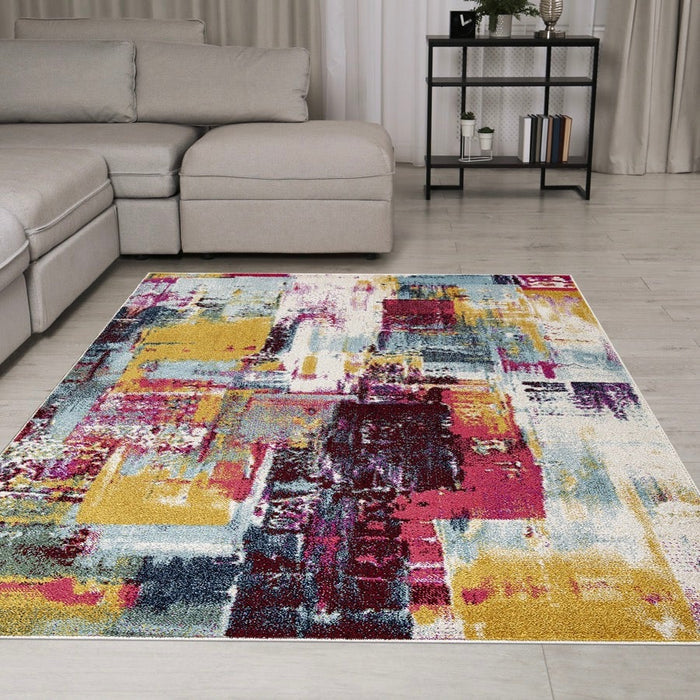 Venus Abstract Design Colourful Rug (V1) - Multi