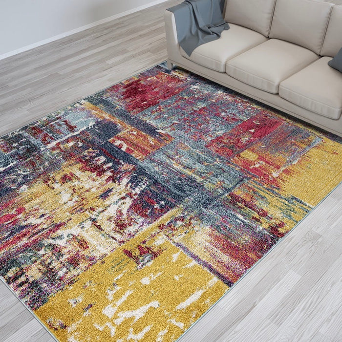 Venus Abstract Design Colourful Rug (V2) - Multi