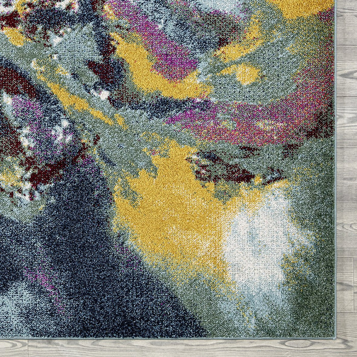 Venus Abstract Design Rug (V2) - Blue