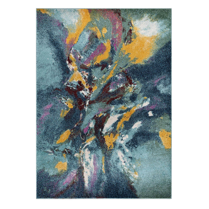 Venus Abstract Design Rug (V2) - Blue