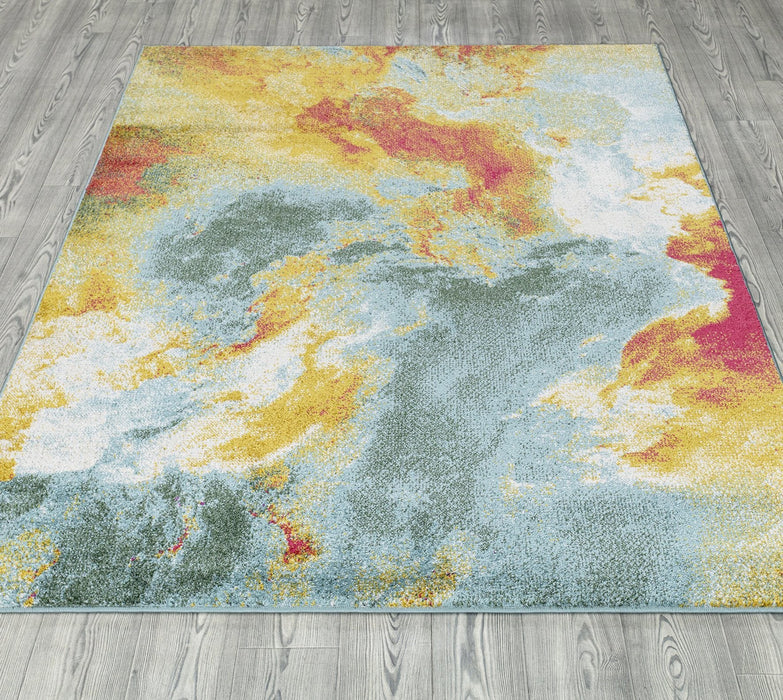 Venus Abstract Design Rug (V3) - Yellow