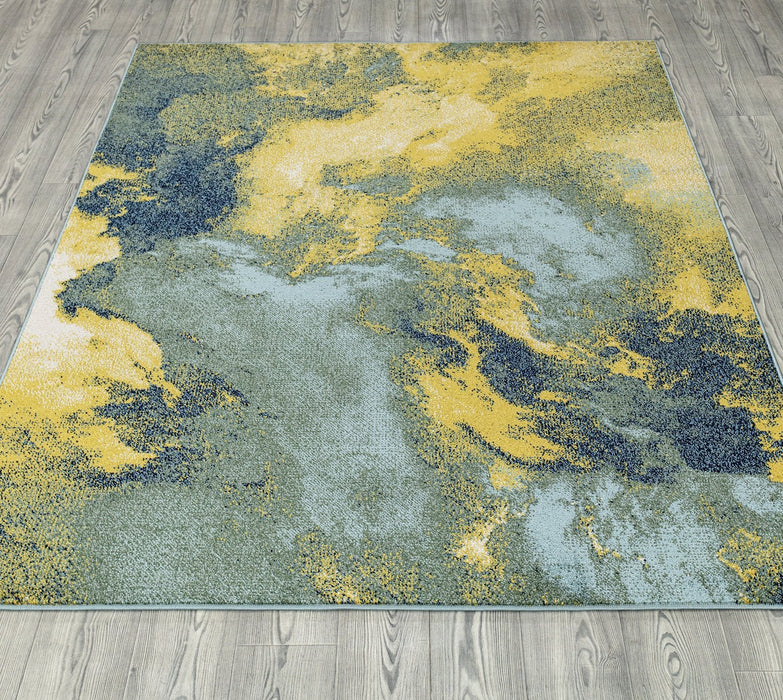 Venus Abstract Design Rug (V4) - Blue