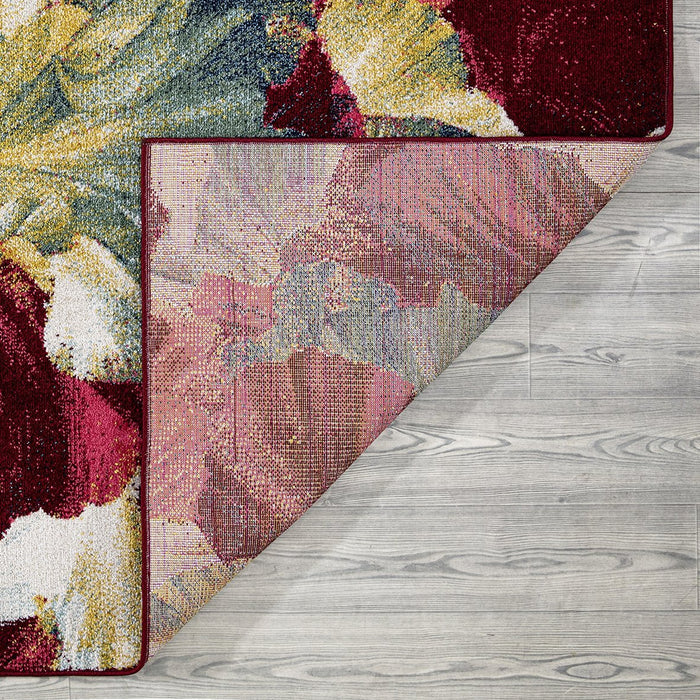 Venus Floral Design Rug (V1) - Red