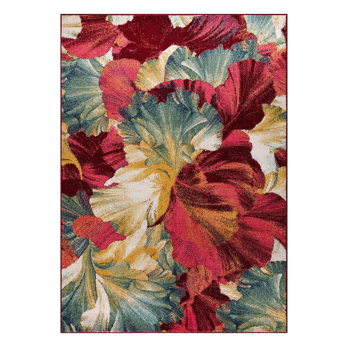 Venus Floral Design Rug (V1) - Red