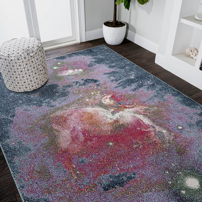 Venus Galaxy Design Rug (V4) - Blue